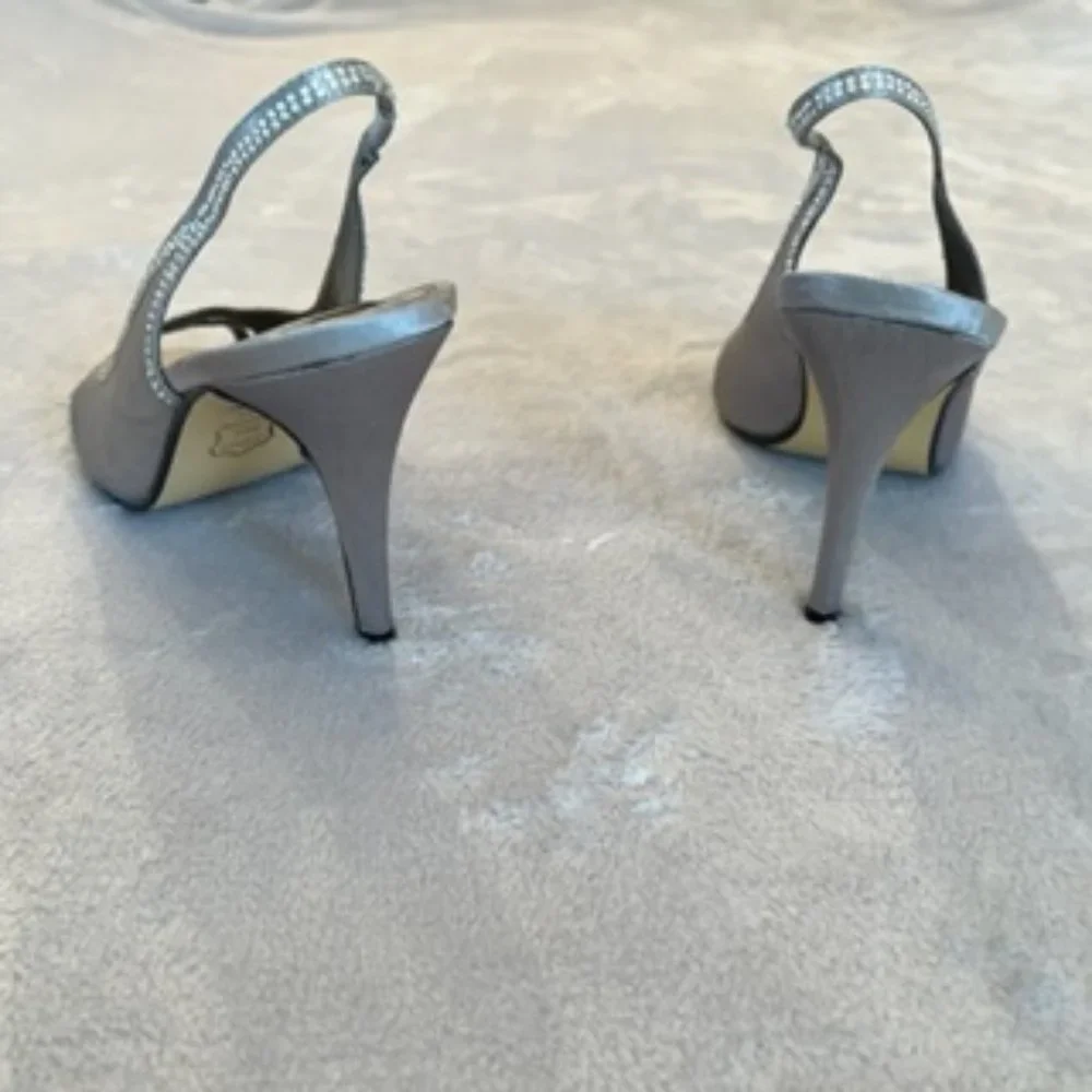 Valenti Franco Women's High Heels Sequin 10 Gray